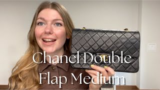 Vintage Chanel Double Flap Medium Bag Review [upl. by Etana23]