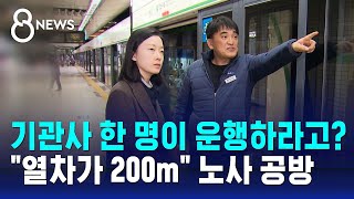 기관사 한 명이 운행하라고…quot열차가 200mquot 노사 공방  SBS 8뉴스 [upl. by Moffitt129]