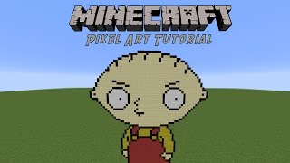 Minecraft Pixel Art Tutorial Stewie Griffin V20 Full body [upl. by Zerat]