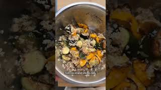 Baked crispy courgette recipe bowl 🥗courgette easyrecipe shorts [upl. by Zohara100]