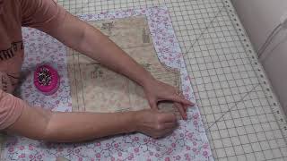 Cutting Out sewing pattern on fabric [upl. by Yvad760]