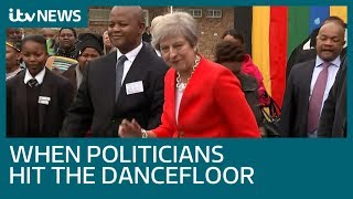 Theresa May joins long line of dancing politicians  ITV News [upl. by Lebatsirc631]