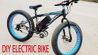 DIY Electric Bike 40kmh Using 350W Reducer Brushless Motor [upl. by Nangatrad]