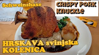 HRSKAVA svinjska KOLENICA s kiso kupus i Knedlama od krompira pork kolenica knuckle yummy [upl. by Ahsahtan]