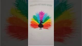 Beautiful rainbow peacock drawing Shyama aan baso vrindavan mein sri krishna shorts [upl. by Bogusz847]