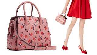 Kate Spade bag Knott ditsy rose mini satchel New York Color serene pink multi [upl. by Xonel]