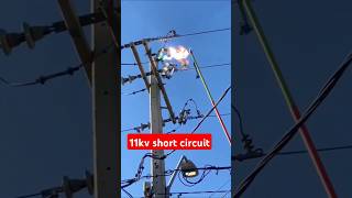 11kv short circuit  high voltage  pallibidyut  pbs  shorts shortsviral [upl. by Mixam789]