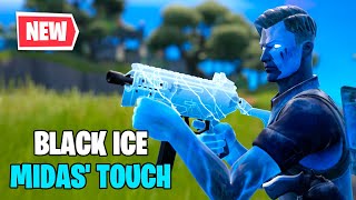 NEW Icebound Midas Touch  Fortnite Black Ice Midas skin gameplay [upl. by Lilhak]