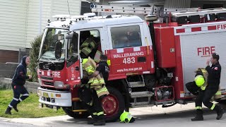 Retained FRNSW  Wallerawang Station 483 Turnout to Caravan Fire with NSWRFS [upl. by Peh]