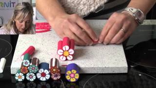 Polymer Clay Tutorials  How to make a flower cane [upl. by Ashmead]