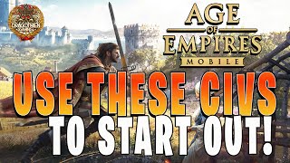 GET STARTED RIGHT  Top 3 starter civilizations for Age of Empires Mobile [upl. by Alby]