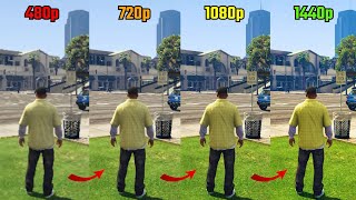 GTA 5  Resolution Comparison 480p vs 720p vs 1080p vs 1440p [upl. by Llerroj]