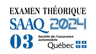 EXAMEN THEORIQUE SAAQ  QUÉBEC 2024  SIGNALISATION ROUTIÈRE03 [upl. by Brear]