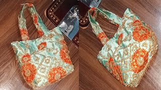 👜HandBag Kaise banyePurane Kapde Se Handbag BananaHow To Stitch Handbag Waste FabricHandbag Silai [upl. by Lynus]