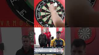 Friðrik Gunnarsson 9 darter attempt darts 9darter [upl. by Euqinorev]