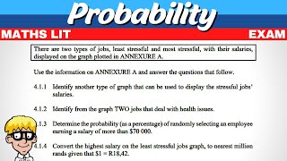 Probability Maths Lit Exam Questions [upl. by Katuscha]