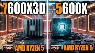 7600X3D vs 5600X Benchmarks  Gaming Benchmarks  Applications Tests [upl. by Elocon416]