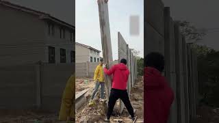 Cement fence column installation process Good tools and machinery can increase work efficiency [upl. by Haleehs]