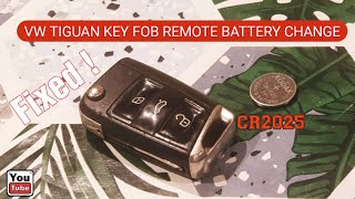 VW Tiguan 2019 Polo Golf Passat Touran Key Fob Battery Replacement Job [upl. by Ck666]