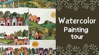 WATERCOLOR PAINTING TOUR AND BIG NEWS [upl. by Crystie591]