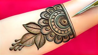 Very beautiful stylish front hand mehndi  easy mehndi  mehndi ka design  mehndi design  mehndi [upl. by Shivers]