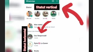 Comment revenir sur lancienne version de WhatsApp avec laffichage des statuts en vertical [upl. by Saticilef]