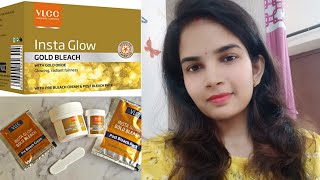 How to use PRE BLEACH CREAM amp POST BLEACH PACKVLCC natural science Insta Glow Gold Bleach Review [upl. by Chase]