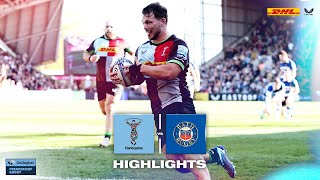 Premiership Highlights A tale of two halves as Harlequins overcome strong Bath side at sunny Stoop [upl. by Hploda]