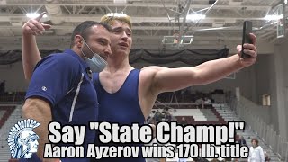 Aaron Ayzerov  Paramus  NJ 170 lb state champ  wins title with torn meniscus [upl. by Tsepmet222]