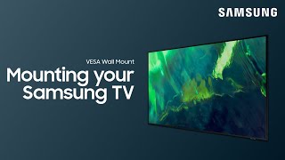 How to mount your Samsung TV with a VESA wall mount  Samsung US [upl. by Marketa]