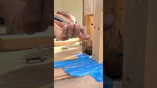 Garage entry door frame wood rot repair shorts handyman [upl. by Assina]