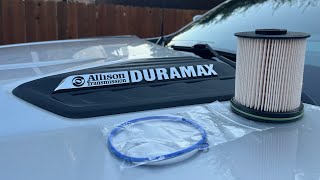 L5P Duramax Fuel Filter Change [upl. by Aihsital608]