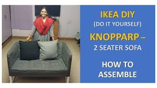 IKEA DoItYourself  KNOPPARP 2 SEAT SOFA  How to assemble [upl. by Nnaycnan]