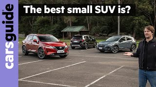 Kia Seltos v Nissan Qashqai v Subaru Crosstrek 2023 comparison review Best new small SUV crowned [upl. by Ettenyar]