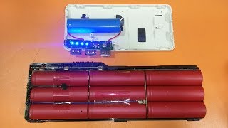 How to Make a 20000 mAh Power Bank from Scrap Laptop Battery Homemade electronics [upl. by Ayocal821]