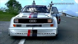 Audi Quattro E2 Pikes Peak  Walter Röhrl  Rossfeldrennen 2013 [upl. by Ennovad]