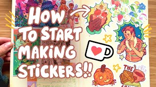 how I design and make stickers from home ✿ no cricut step by step for beginners [upl. by Rodablas]