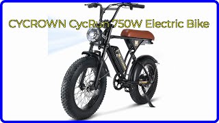 REVIEW 2024 CYCROWN CycRun 750W Electric Bike ESSENTIAL details [upl. by Casta837]