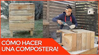 Compostera de madera Recicla y genera tierra fértil en casa  Tutorial completo  Virutas de Lujo [upl. by Rednal174]