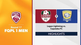 FQPL 1 Men Round 17  Logan Lightning vs Capalaba FC Highlights [upl. by Ateerys484]