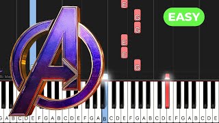 The Avengers Theme Song EASY Piano Tutorial  Sheets [upl. by Ahsetal]