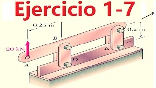 Resistencia de materiales esfuerzos normales ejercico 17 Beer and Jhonston [upl. by Mott828]