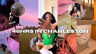 TRAVEL VLOG  Spend 48 hours in Charleston with me beach eatsmore  Logan Sanaa [upl. by Ecirual]