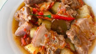 How To Cook Pork Afritada  Easy Pinoy Recipe  Panlasang Kapampangan [upl. by Ensign197]