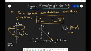 Rigid Body Dynamics L 09 Angular Momentum of a rigid body [upl. by Vachel]