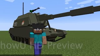 Minecraft Flans mod selfpropelled artillery fun [upl. by Danica]