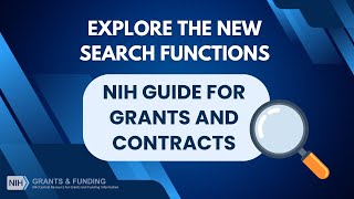 NIH Guide for Grants and Contracts Search Functions [upl. by Ecinehs]