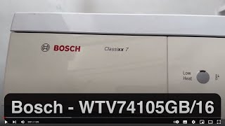 Bosch tumble dryer  flashing lights amp beeping  WTV74105GB16 [upl. by Dnamron]