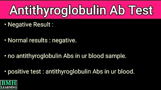 Anti Thyroglobulin Antibody Test  Thyroglobulin Test [upl. by Strait193]