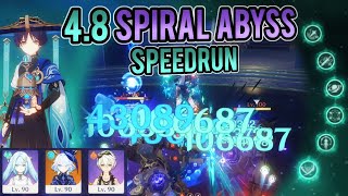 C6 R5 Wanderer 48 Spiral Abyss Speedrun Genshin Impact [upl. by Spaulding]